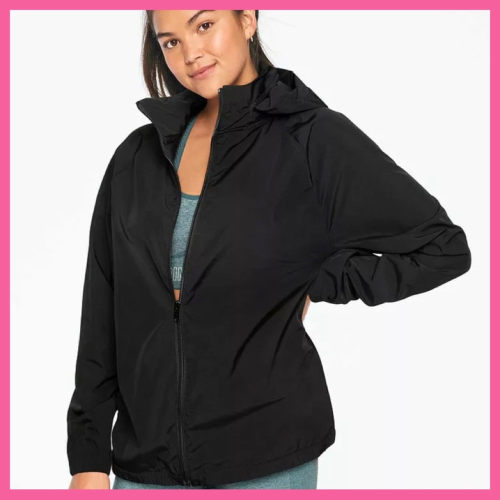 Victoria’s Secret PINK Anorak Jacket Black S/M NWT